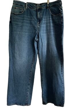 Buffalo David Bitton High Rise Wide Leg Medium Wash Jeans Size 16